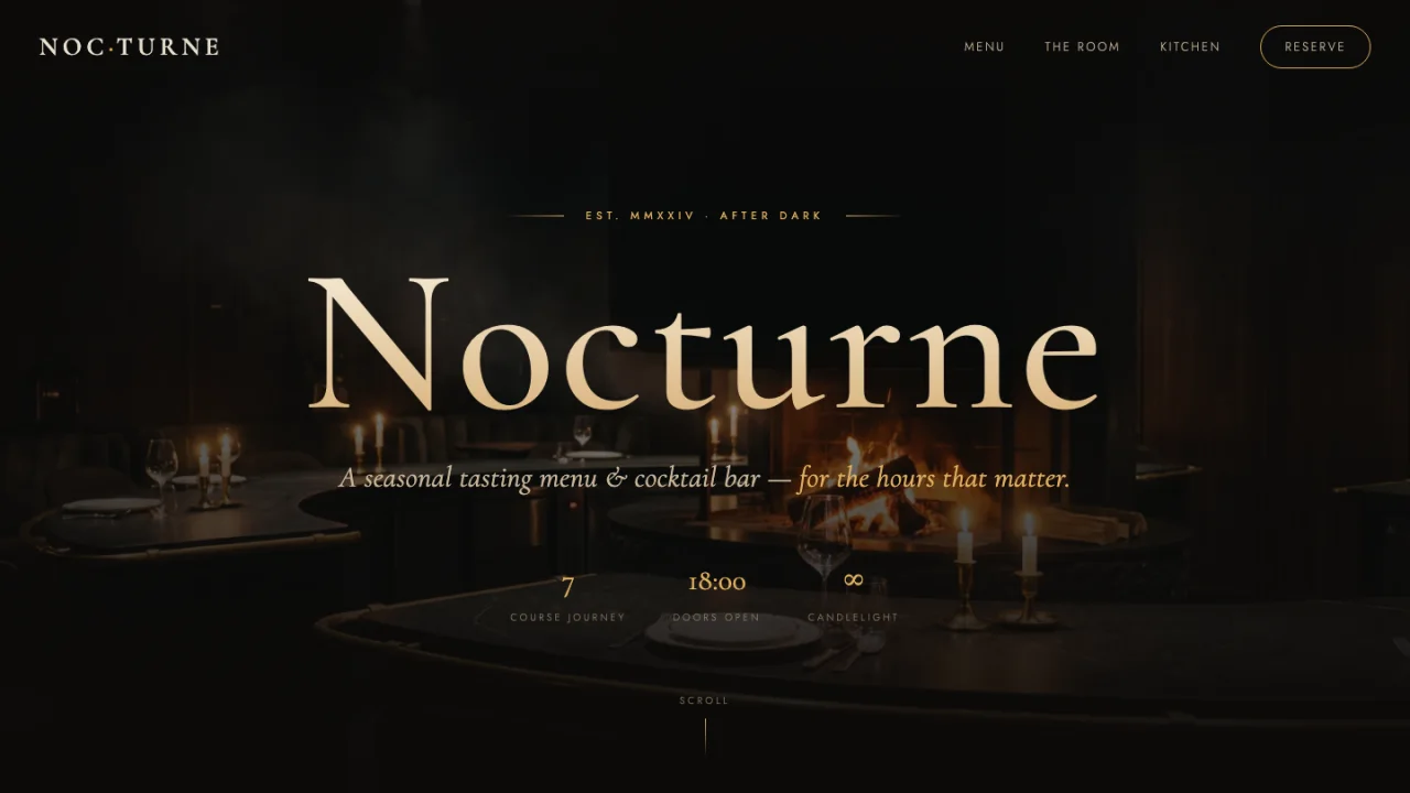 NOCTURNE — fine dining restaurant concept